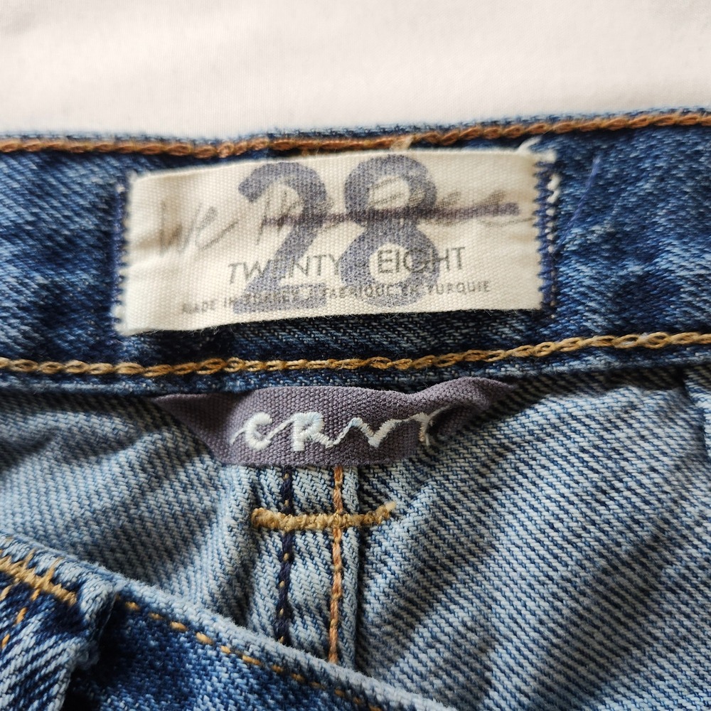 NWT We The Free People Crvy Siren Curvy Low Rise Straight Leg Blue Jeans sz 28 - Picture 6 of 7